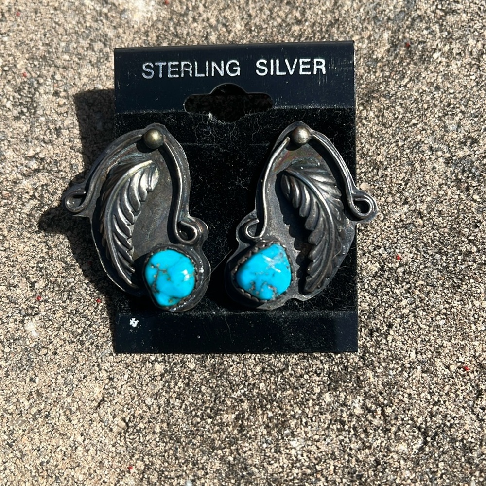 Beautiful matching sterling and turquoise earrings